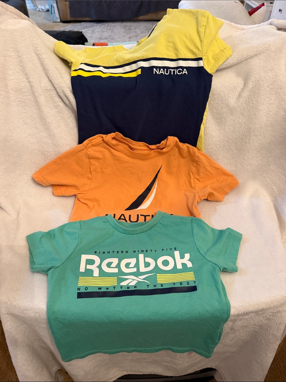 Nautica & Reebok Kids Tee Bundle - Yellow, Orange, Green
